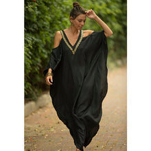 Load image into Gallery viewer, 2020 Black Women Kaftan Beach Sarong Bikini Cover Up Tunic